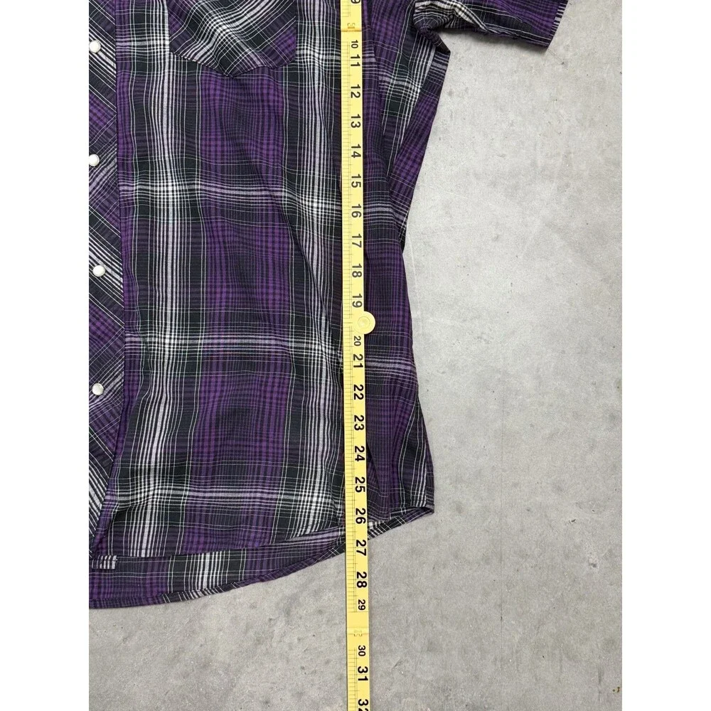 Wrangler Western Wear flannel button up T Shirt Size XL